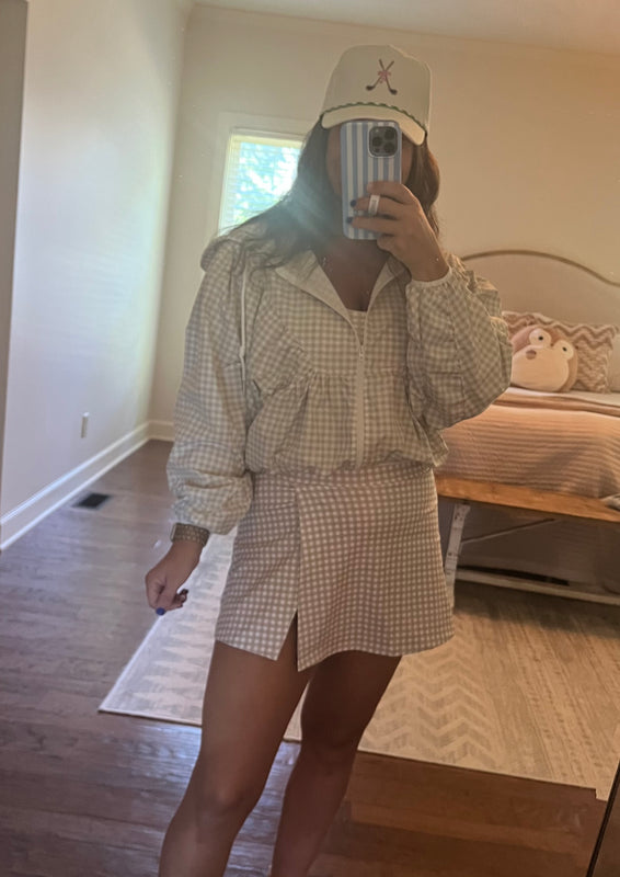 BEIGE GINGHAM JACKET