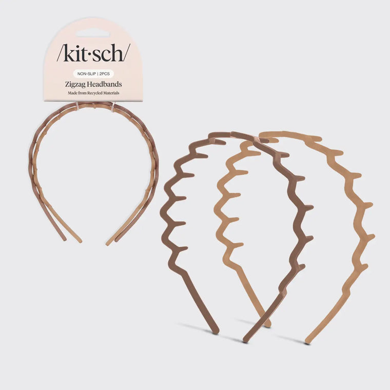 ZIG ZAG 2 PIECE HEADBAND- 2 COLORS