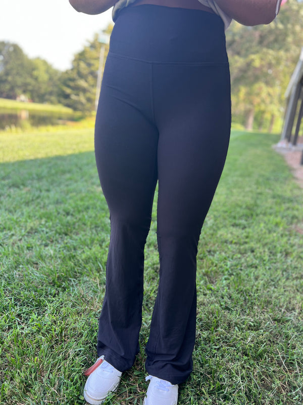 PLUS SIZE HIGH WAISTED YOGA BELL BOTTOMS – Crave Boutique