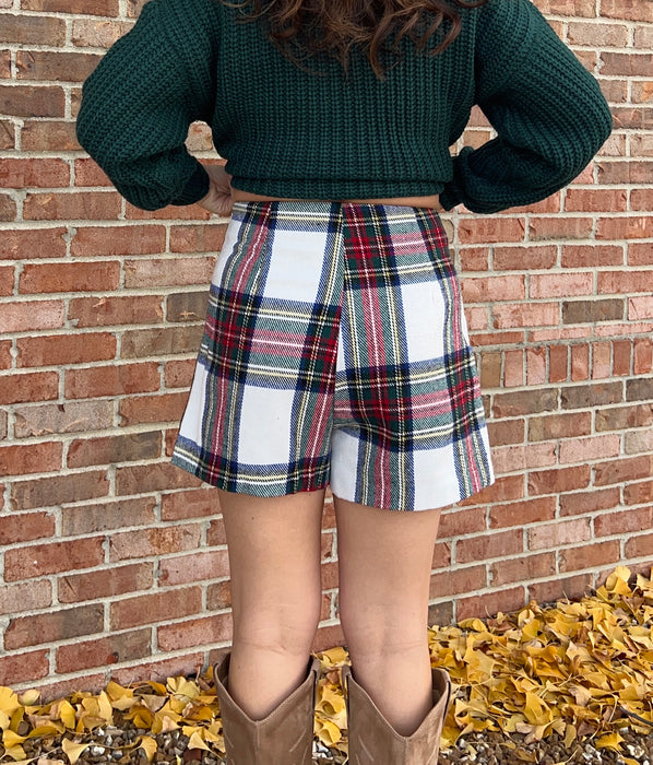 HOLIDAY PLAID SKORT- 2 COLORS