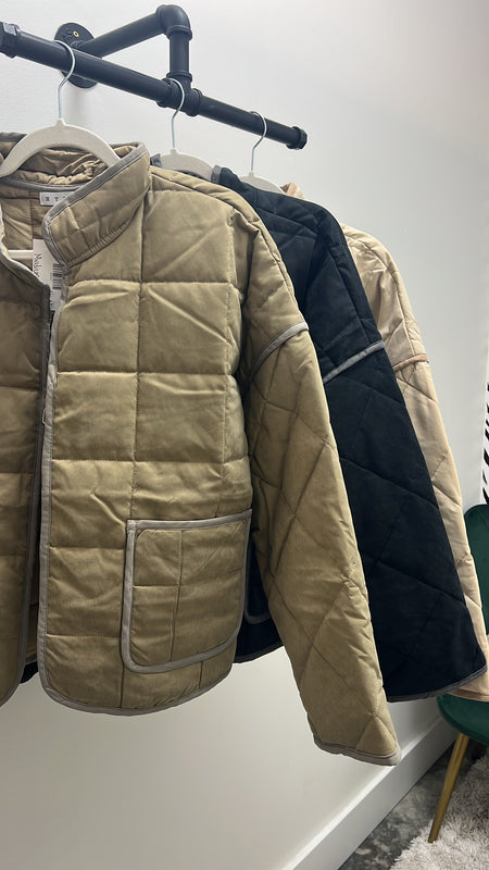 DOORBUSTER QUILTED JACKET- 3 COLORS