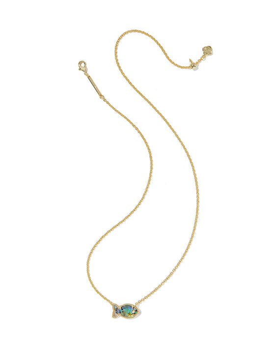 KENDRA SCOTT: PARKER FISH PENDANT NECKLACE