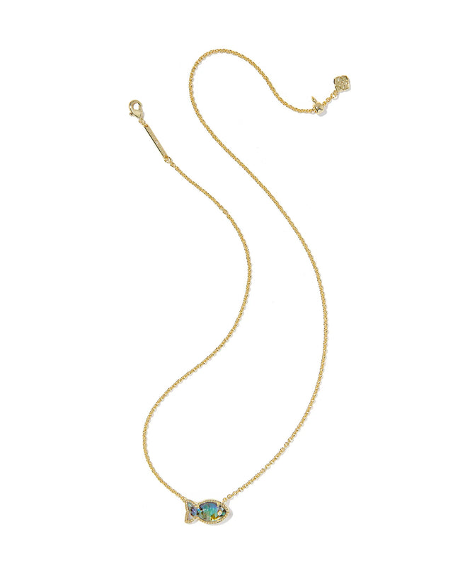 KENDRA SCOTT: PARKER FISH PENDANT NECKLACE