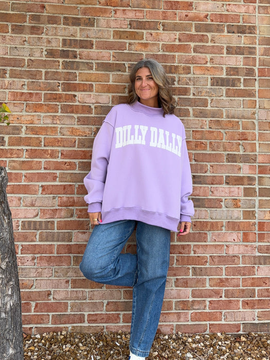 DILLY DALLY MOCK NECK SWEATSHIRT