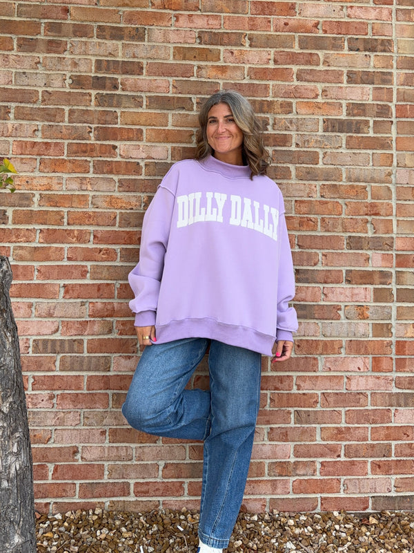 DILLY DALLY MOCK NECK SWEATSHIRT