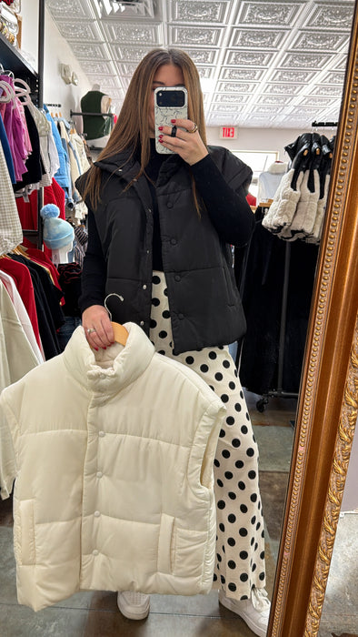 WINTER PUFFER VEST- 2 COLORS