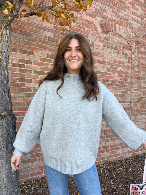 MOCK NECK SWEATER- 8 COLORS
