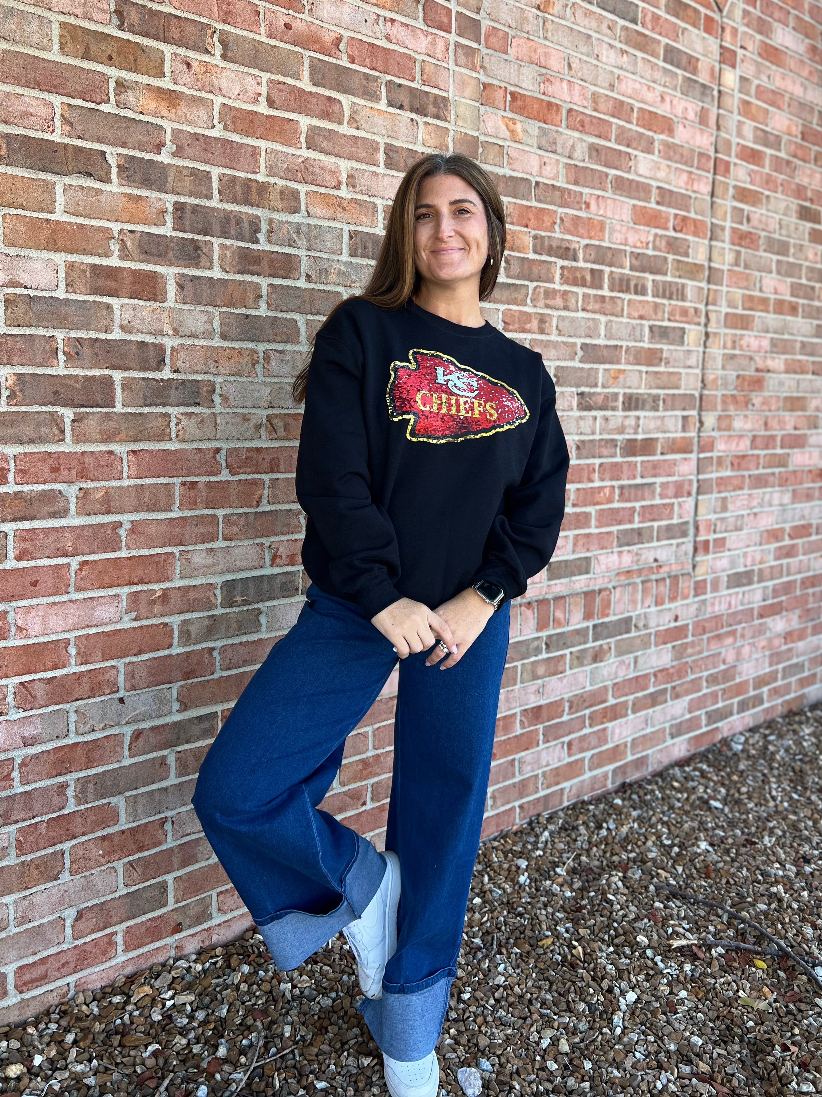 FAUX SEQUINS CHIEFS SWEATSHIRT