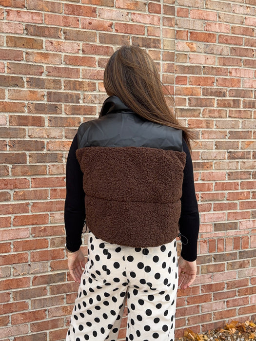 TWO TONE PUFF VEST- 2 COLORS