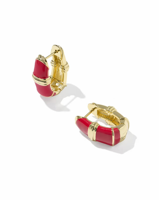 COURTNEY ENAMEL HUGGIE HOOP