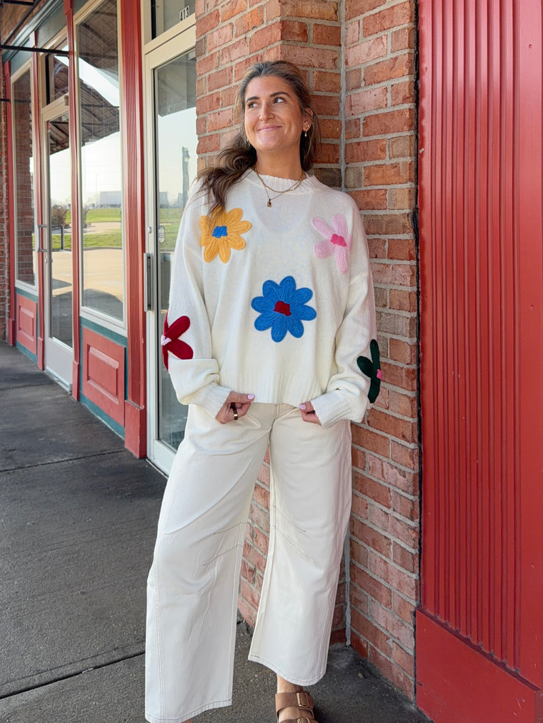 CROCHET FLOWER SWEATER