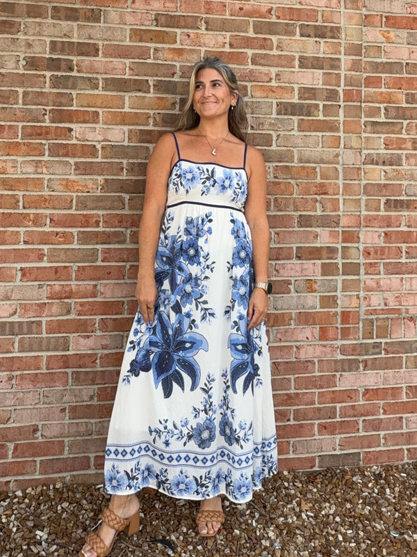 COASTAL BLUE MIDI DRESS
