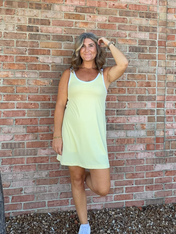 BUTTER YELLOW MINI DRESS