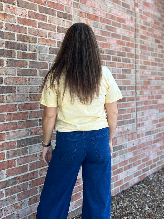 YELLOW TIE DYE KC TEE