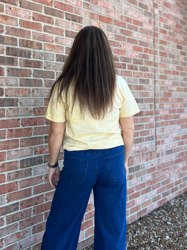 YELLOW TIE DYE KC TEE