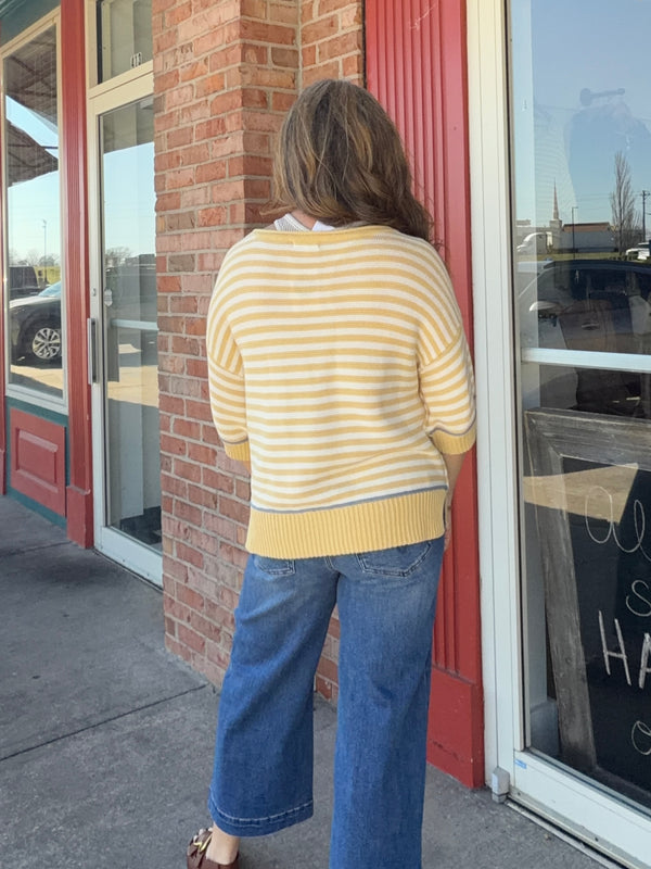 BUTTER ME UP STRIPED SWEATER