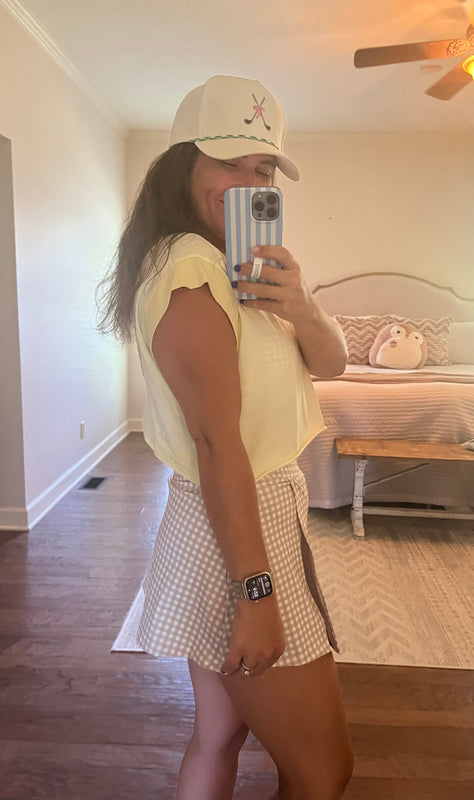 CUTOUT BACK TEE
