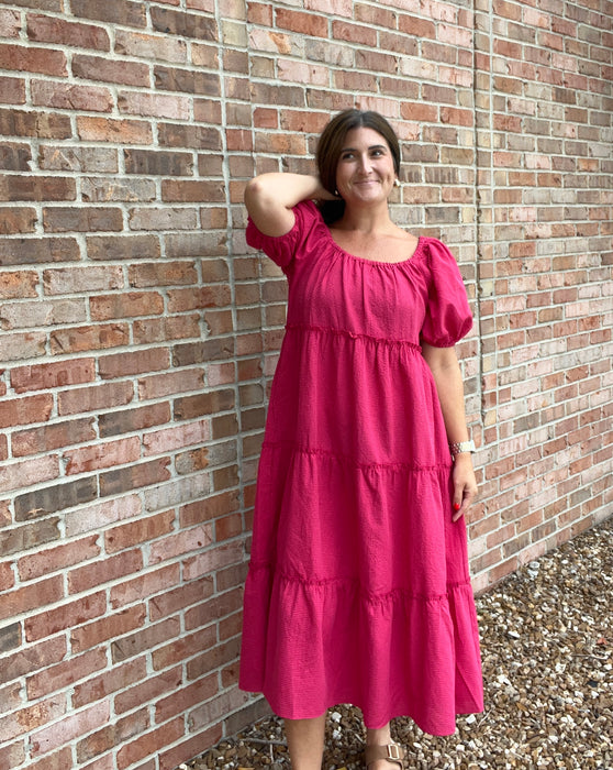 GINGHAM MIDI DRESS