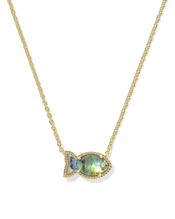 KENDRA SCOTT: PARKER FISH PENDANT NECKLACE