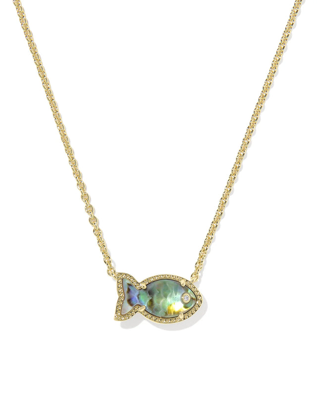 KENDRA SCOTT: PARKER FISH PENDANT NECKLACE