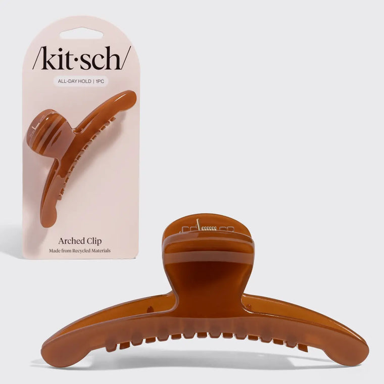 BROWN ARCHED CLAW CLIP