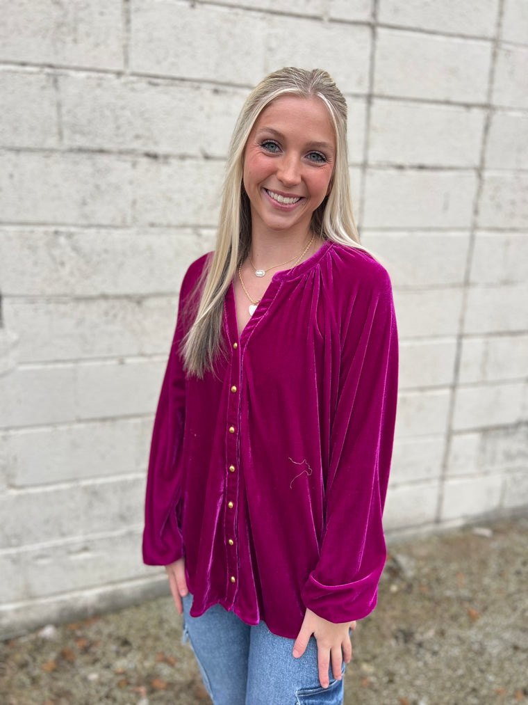 WINTER SUNSET VELVET TOP