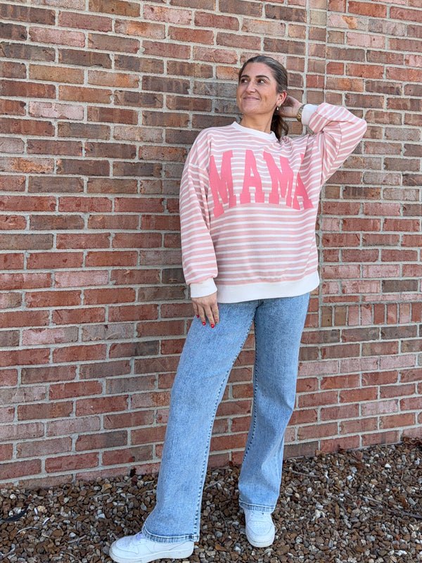 MAMA WAFFLE KNIT TOP- 2 COLORS