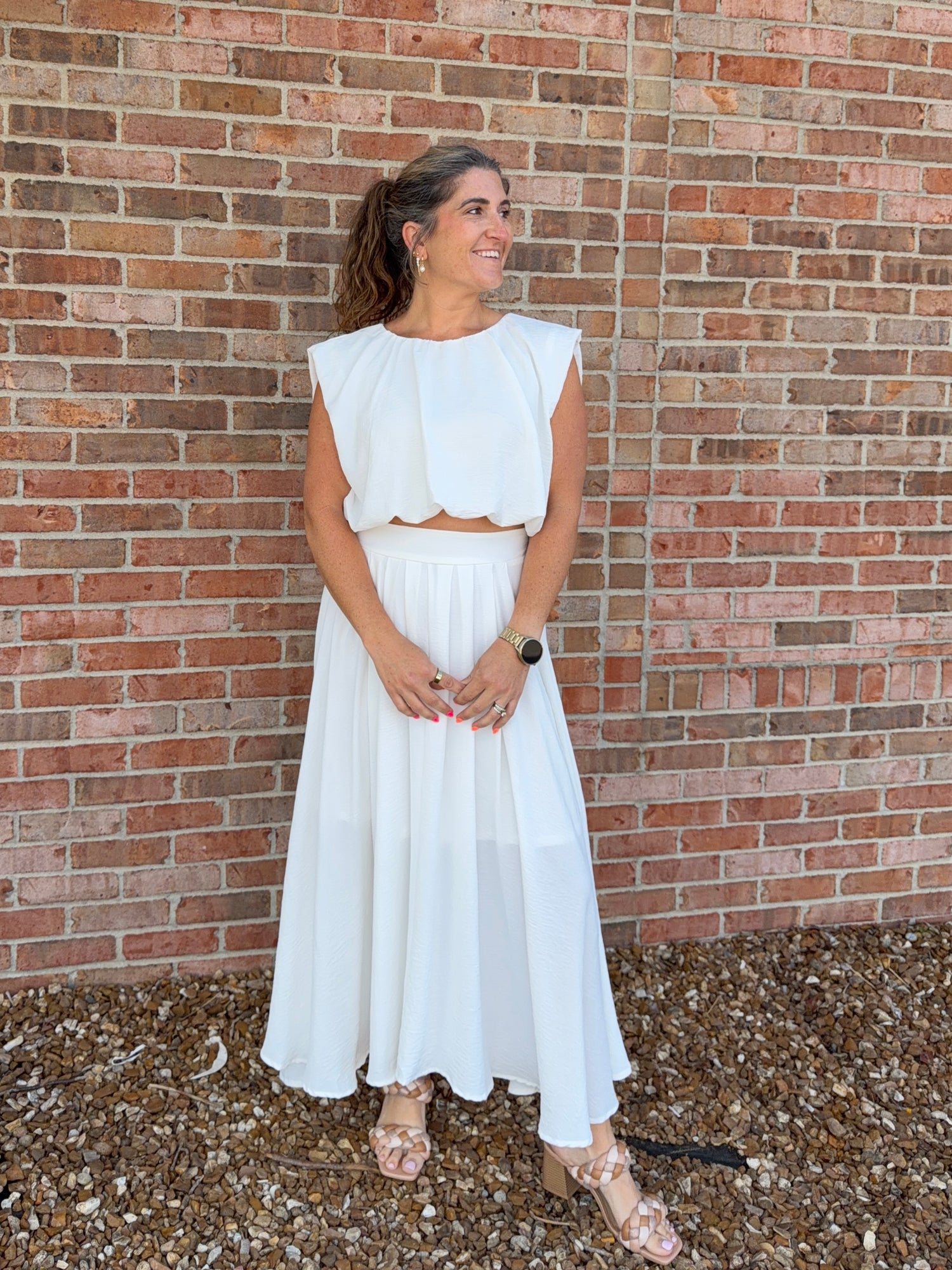 WHITE BALLOON CROP TOP – Crave Boutique