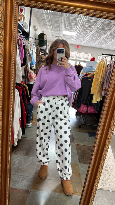 POLKA DOT SWEATPANTS