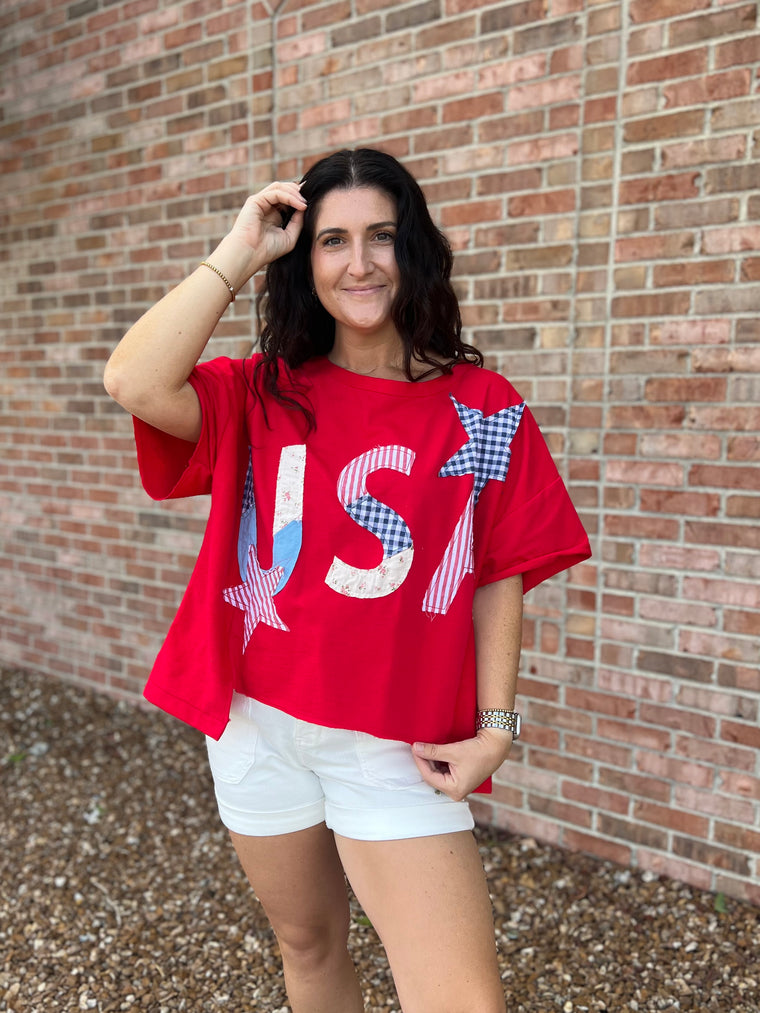 QUILT PATCH USA TEE