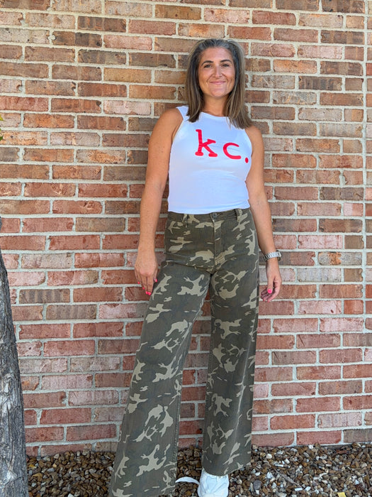 WHITE KC TANK TOP