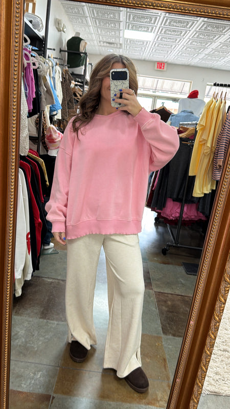 WIDE LEG SWEATPANTS- 4 COLORS