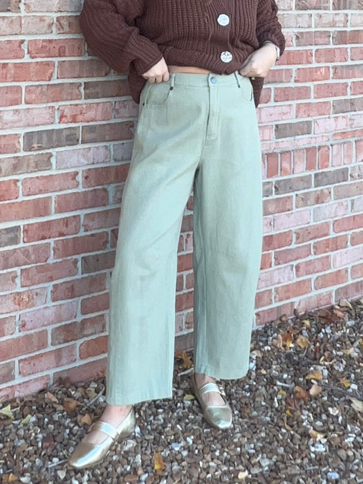 WIDE LEG DENIM PANTS- 2 COLORS