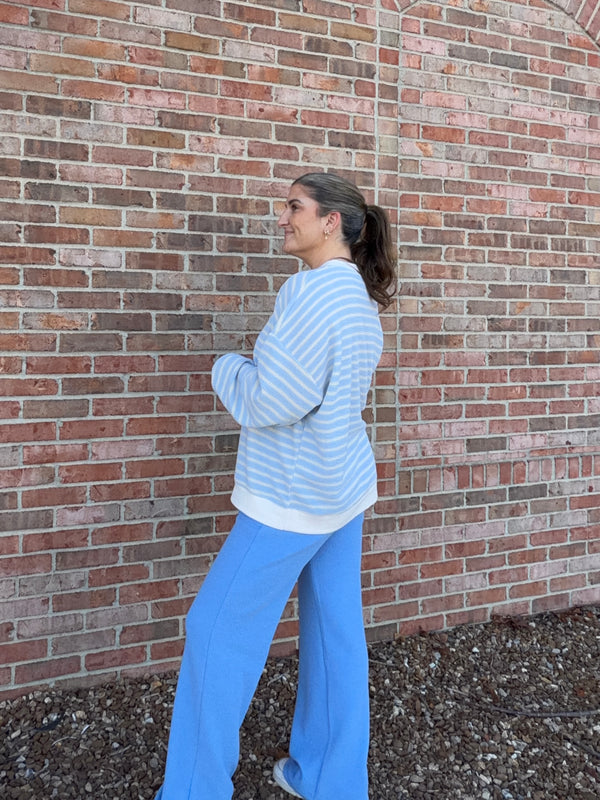 MAMA WAFFLE KNIT TOP- 2 COLORS