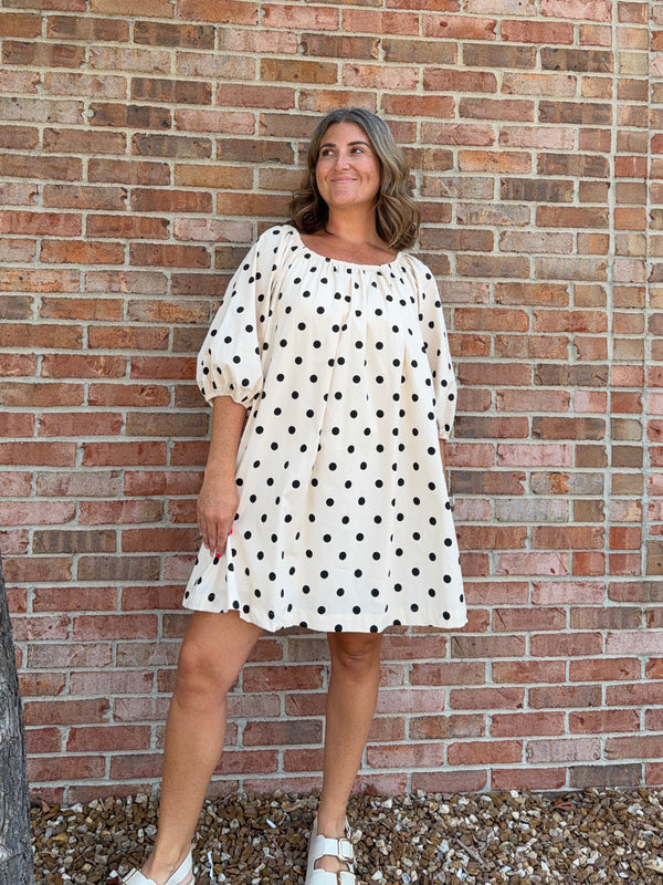 POLKA DOT MINI DRESS