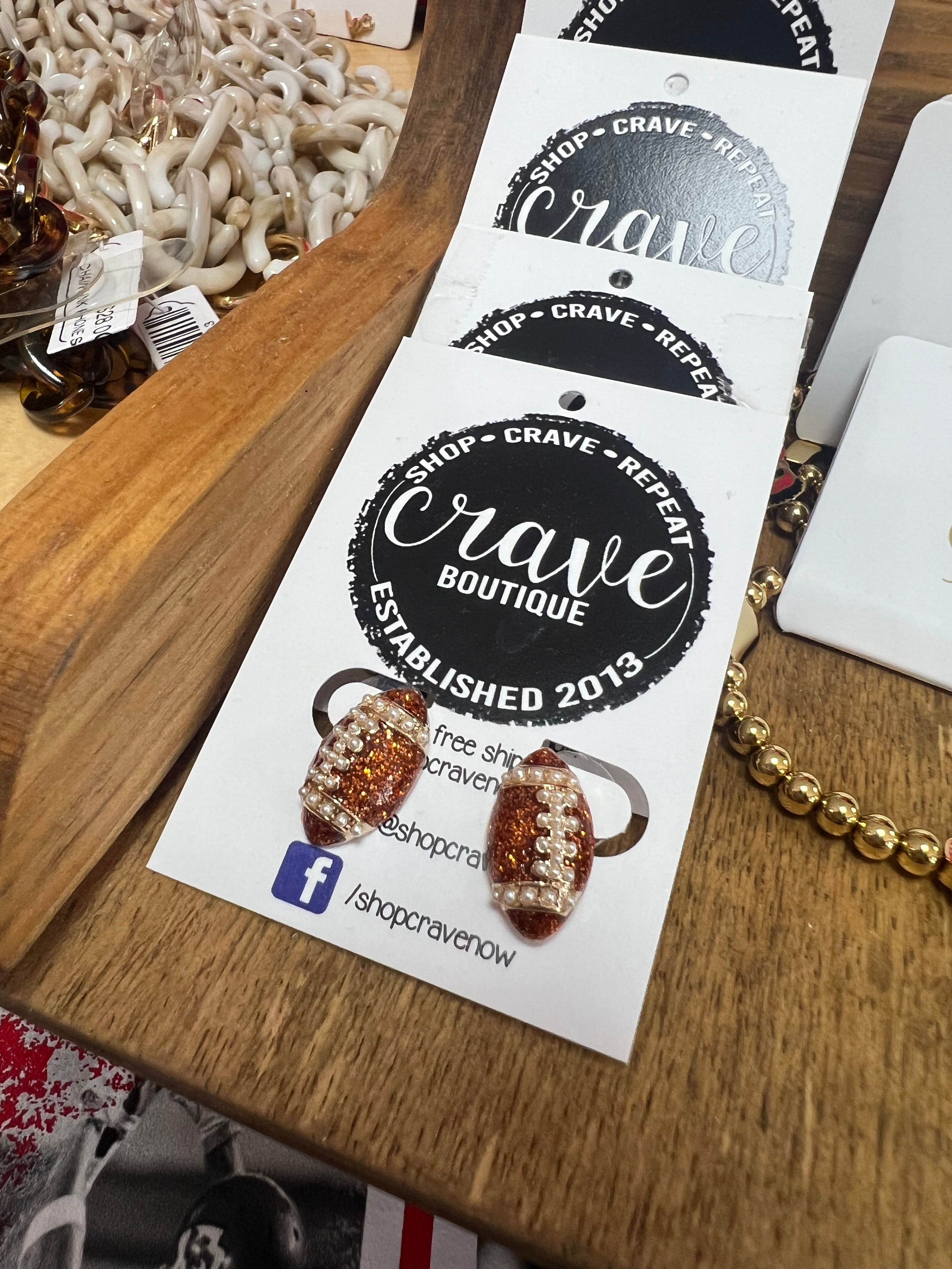 FOOTBALL STUD EARRINGS