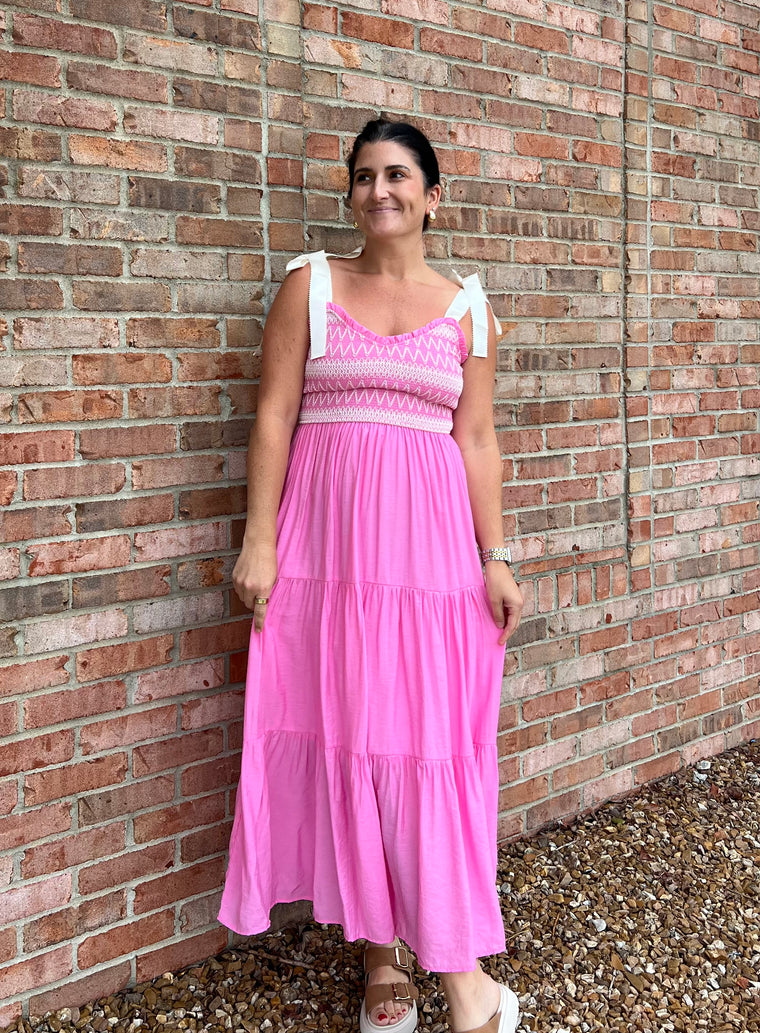 SWEET AND PINK MAXI DRESS
