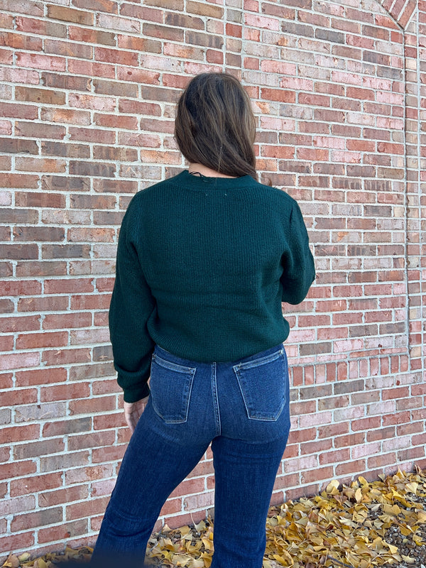 RHINESTONE BOW CARDIGAN- 3 COLORS