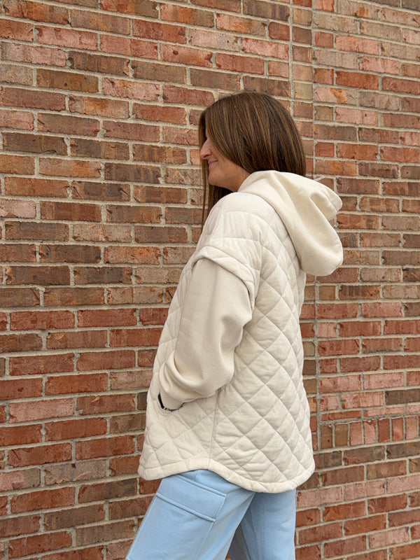QUILTED PULLOVER