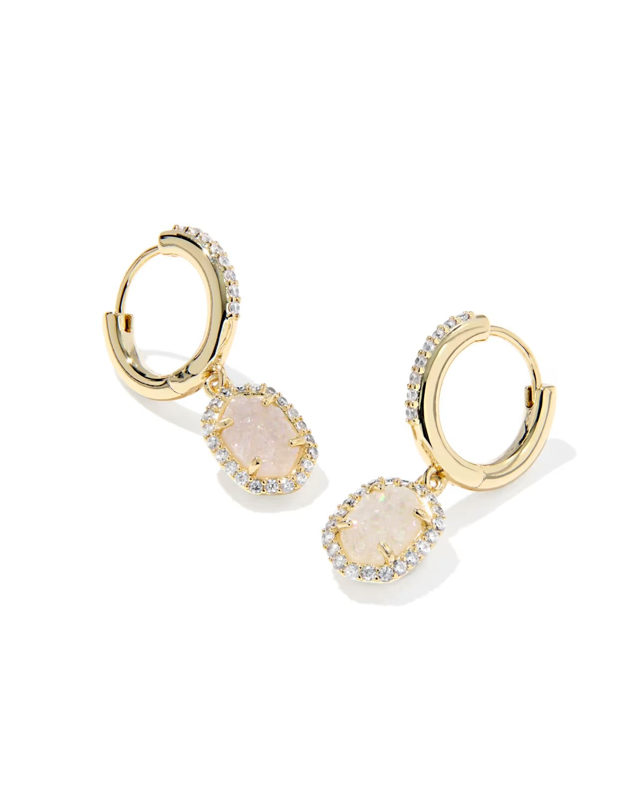 KENDRA SCOTT: DAPHNE CRYSTAL HUGGIE HOOP EARRING