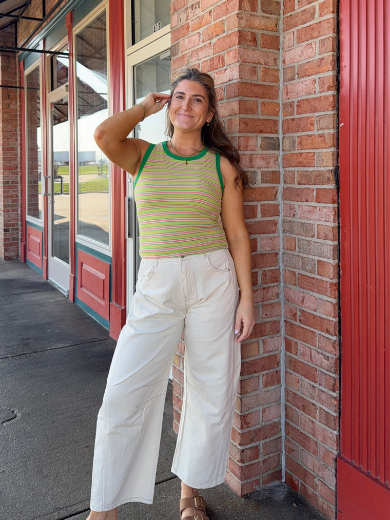 LIMEADE STRIPED TANK