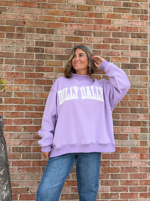 DILLY DALLY MOCK NECK SWEATSHIRT