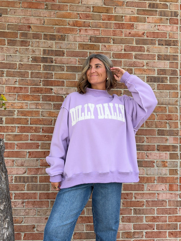 DILLY DALLY MOCK NECK SWEATSHIRT