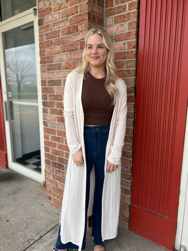 LONGLINE POCKET CARDIGAN