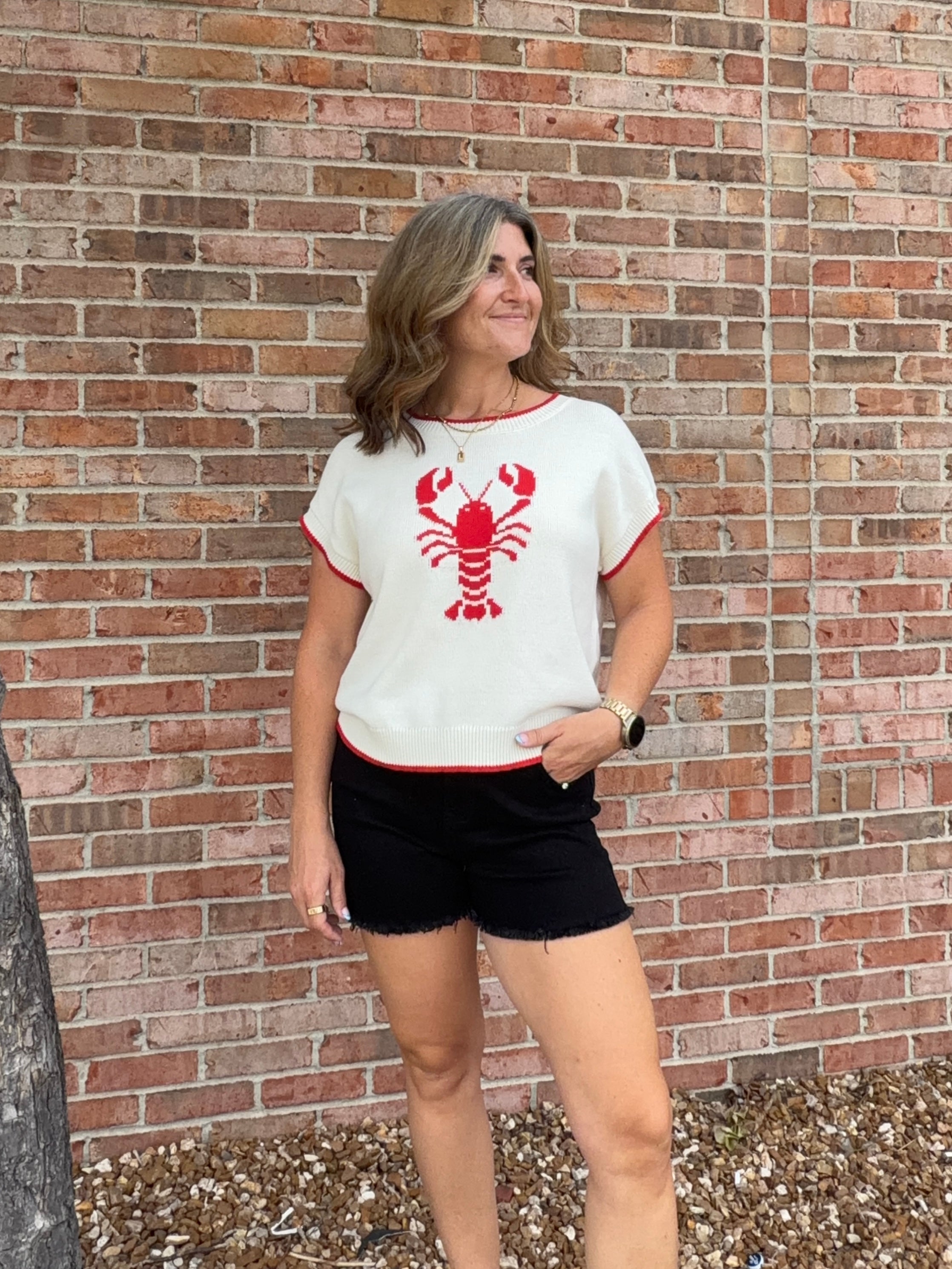 LOBSTER MOTIF SWEATER