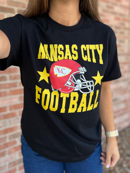KANSAS CITY FOOTBALL BLACK TEE