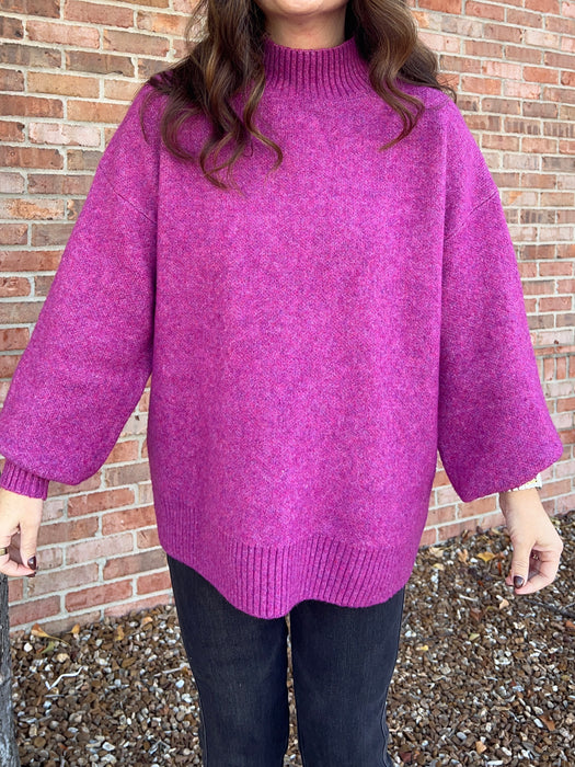 MOCK NECK SWEATER- 8 COLORS