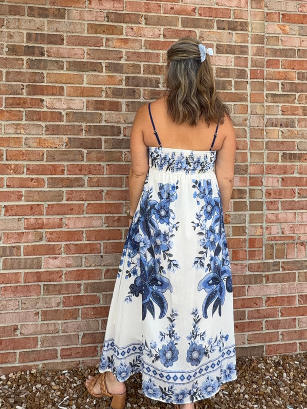COASTAL BLUE MIDI DRESS