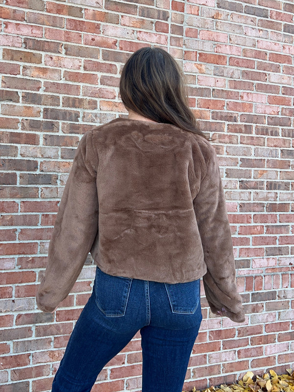 FAUX FUR CROPPED JACKET