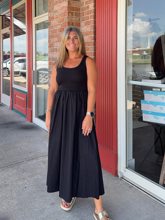 MIX MEDIA MIDI DRESS